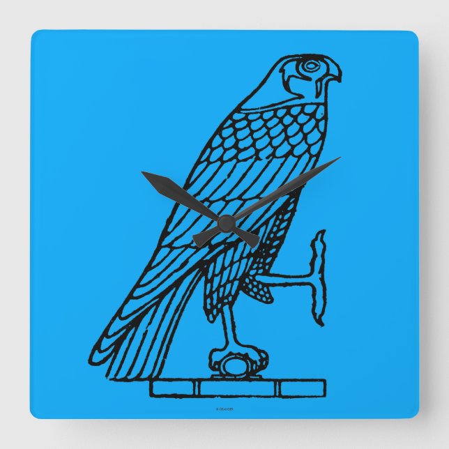 Relógio Quadrado Símbolo Egípcio: Falcão (Frente)