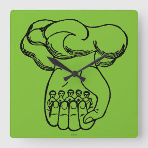 Relógio Quadrado Símbolo: Mão divina