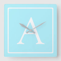 Simple Sky Blue Monogram