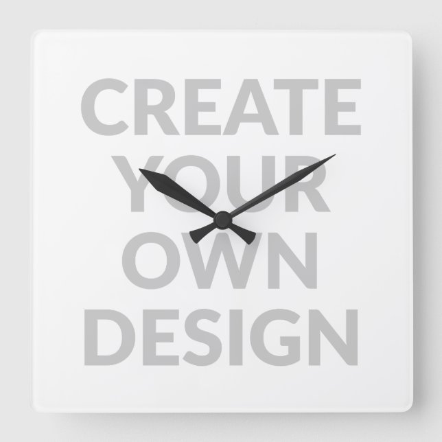 Relógio Quadrado Simply - Create Your Own Wall Clock (Frente)
