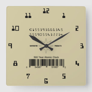 Relógio Quadrado Simulada Atômica 500 Anos