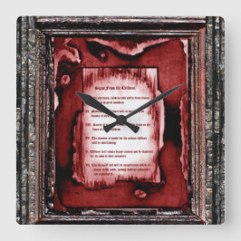 Relógio Quadrado Sinais Das Crianças