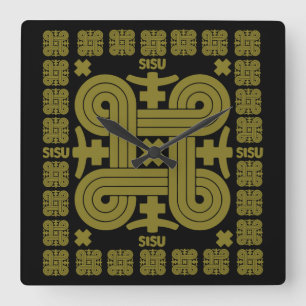 Relógio Quadrado Sisu Art Finlandês