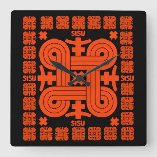 Relógio Quadrado Sisu Art Finlandês