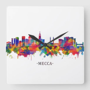 Relógio Quadrado Skyline Meca KSA
