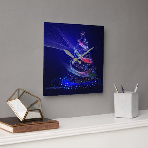 Relógio Quadrado SlipperyJoe digitalmente renderizado Beau da árvor