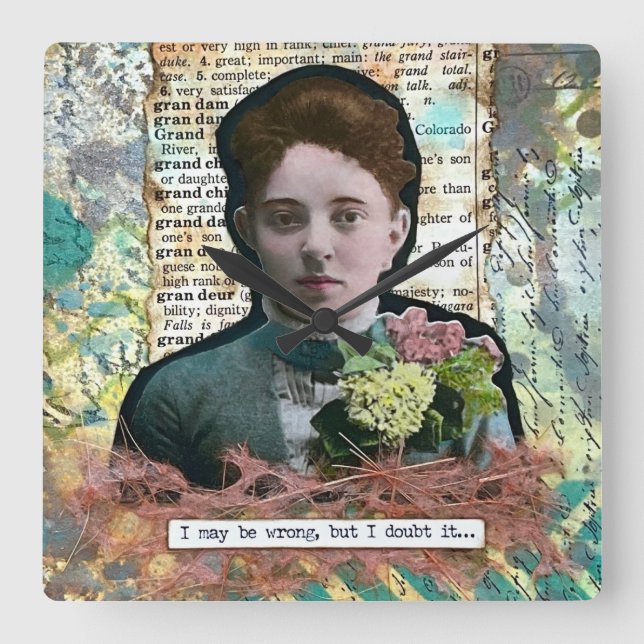 Relógio Quadrado Snarky (Frente)