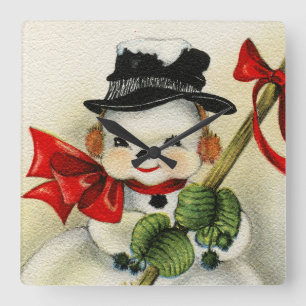Relógio Quadrado Snowman 004