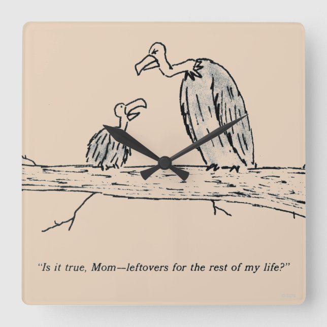 Relógio Quadrado Sobras (Frente)