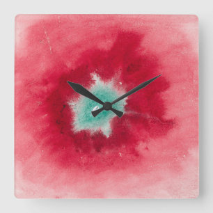 Relógio Quadrado Sobre a Visão das Flores e Árvores, 1920 por Hilma