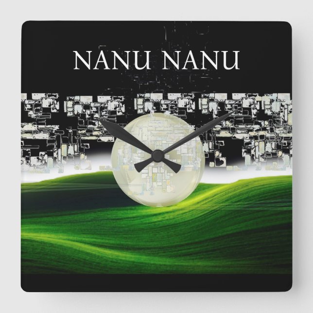 RELÓGIO QUADRADO SOL NA LUA (Frente)