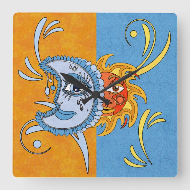 Relógio Quadrado SolarEclipse (Frente)