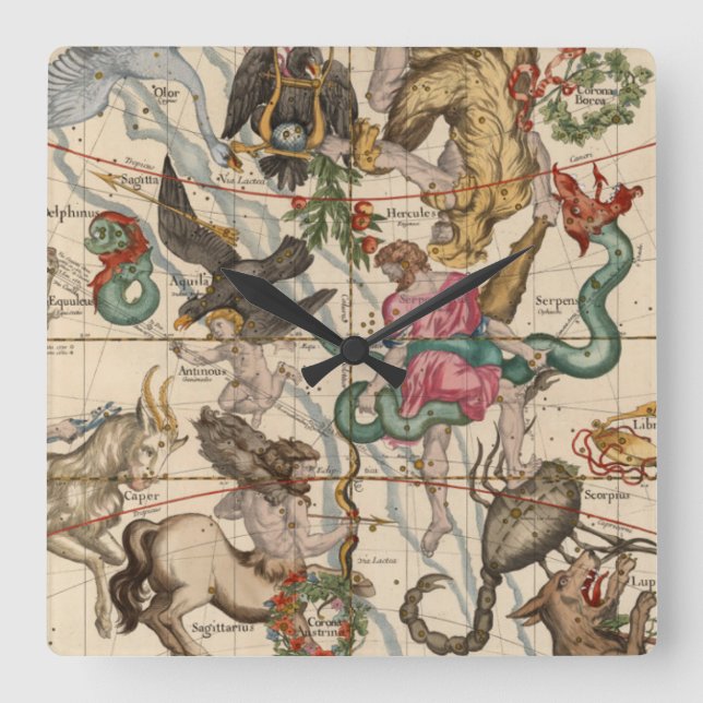 Relógio Quadrado Solstício de inverno (Frente)