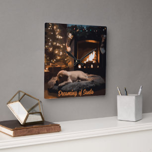 Relógio Quadrado Sonhar com Papais noeis