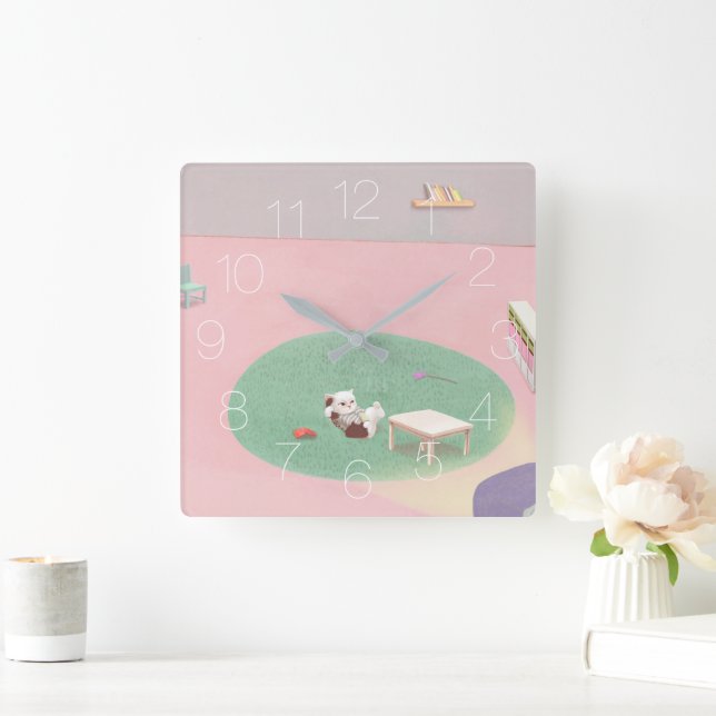 Relógio Quadrado Sozinho para casa (Lar)