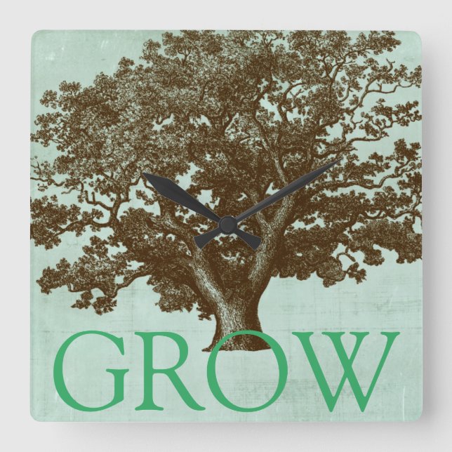 Relógio Quadrado Spa Tree IV (Frente)