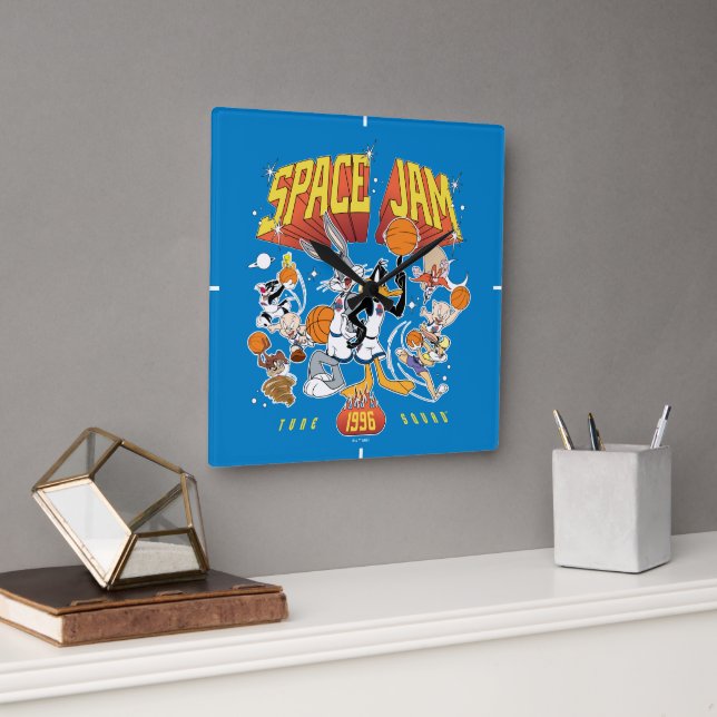 Relógio Quadrado SPACE JAM™ TUNE SQUAD™ 1996 Gráfico (Escritório)