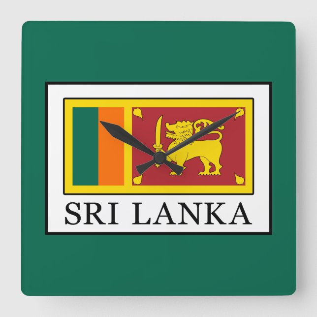 Relógio Quadrado Sri Lanka (Frente)
