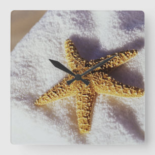 Relógio Quadrado Starfish On A Towel