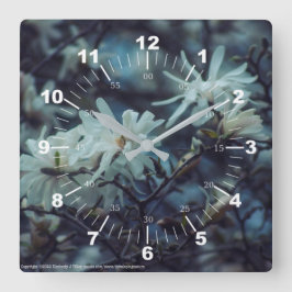 Relógio Quadrado Starry Magnolia 3172