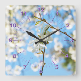 Relógio Quadrado Starry Magnolia 6490