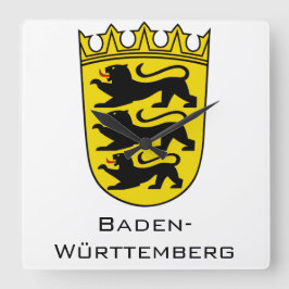 Relógio Quadrado State of Baden-Württemberg Grand Coat of Arms Art