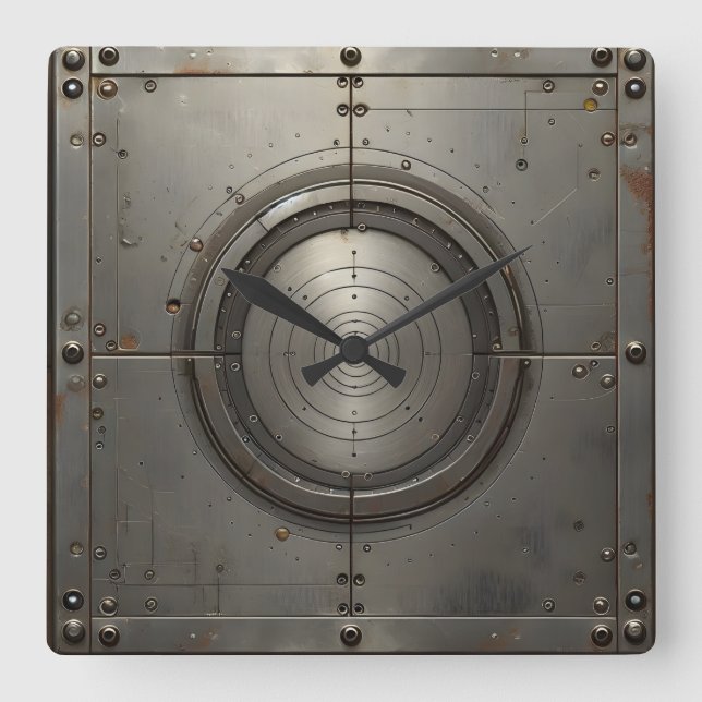 Relógio Quadrado steel object (Frente)