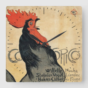 Relógio Quadrado Steinlen Cocurico Timepiece