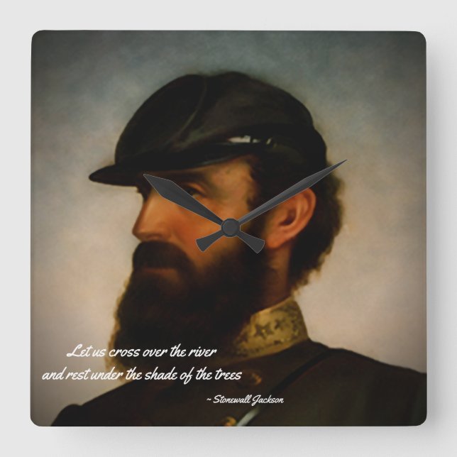 Relógio Quadrado Stonewall Jackson Clock (Frente)