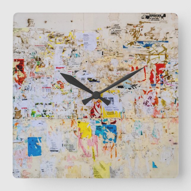 Relógio Quadrado Street Wall (Frente)