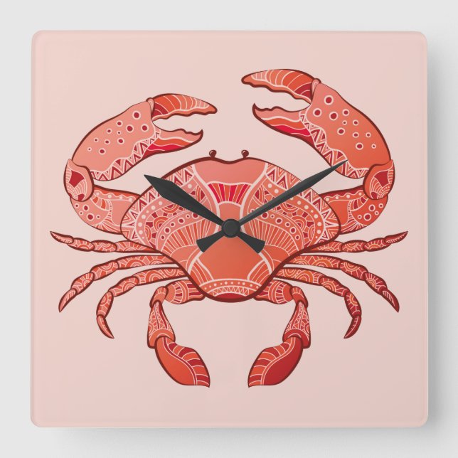 Relógio Quadrado Style Crab (Frente)