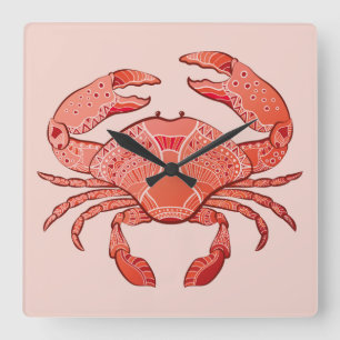Relógio Quadrado Style Crab
