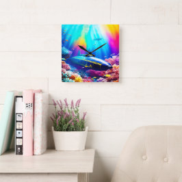 Relógio Quadrado Submarino em Belo Oceano