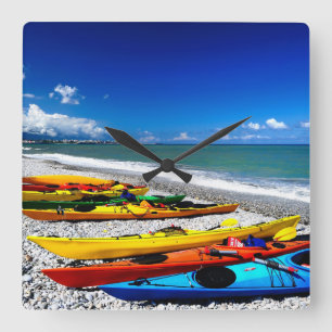 Relógio Quadrado Summer Kayaking