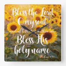 Sunflower Field Bless o Lord O my Soul Scripting