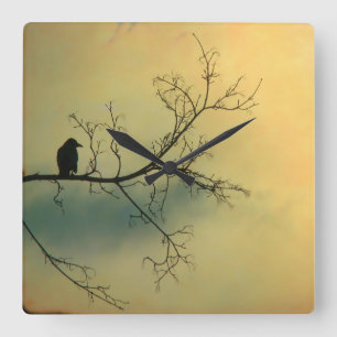 Relógio Quadrado Sunny Day Crow