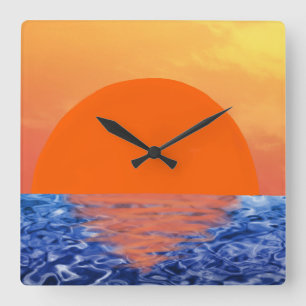 Relógio Quadrado Sunset