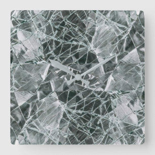 Relógio Quadrado Superfície de Vidro Quebrado (Estilo 5) Pintura a