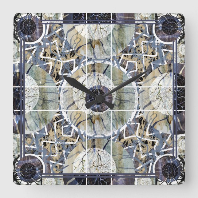 Relógio Quadrado Susea Blu Studios Lighting Mandela Clock (Frente)