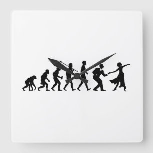 Relógio Quadrado Swing Dancing