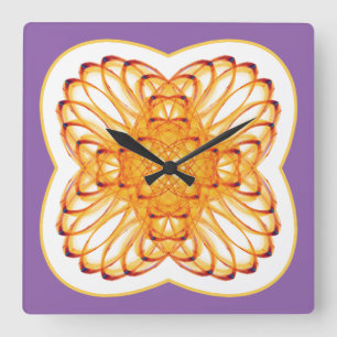 Relógio Quadrado Symmetric pattern