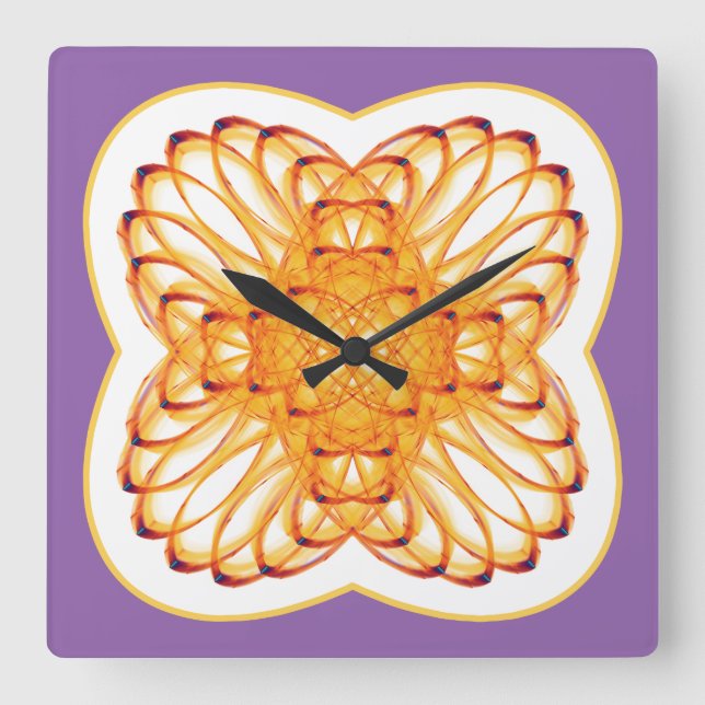 Relógio Quadrado Symmetric pattern (Frente)