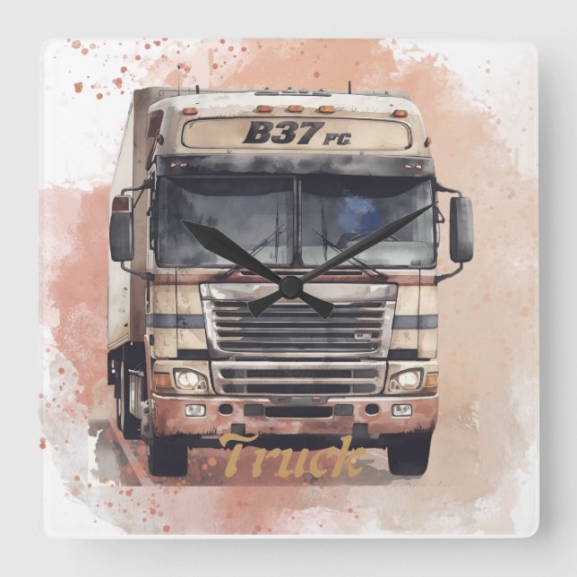 Relógio Quadrado T-Shirts (Frente)