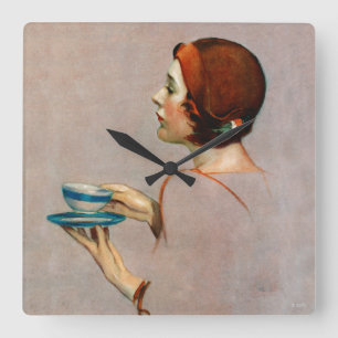 Relógio Quadrado Taça de Java