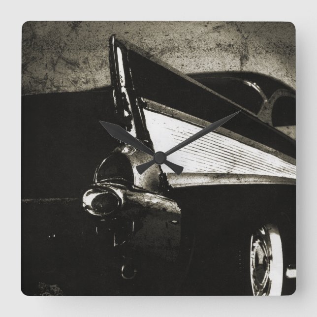 Relógio Quadrado Tailfins - de Chevy pulso de disparo 1957 de (Frente)