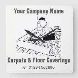 Relógio Quadrado Tapetes e revestimentos para pavimentos