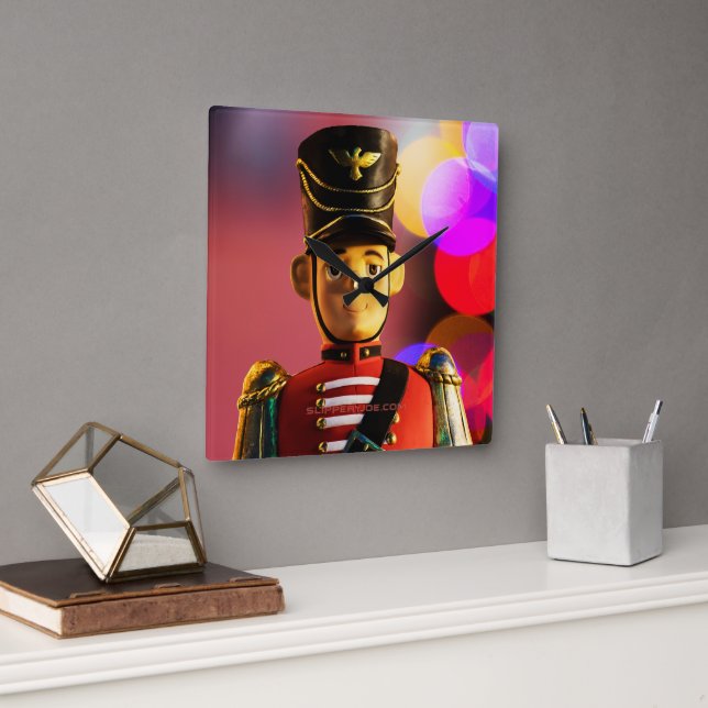 Relógio Quadrado Tatuador de Natal figurino SlipperyJoe gay pri (Escritório)