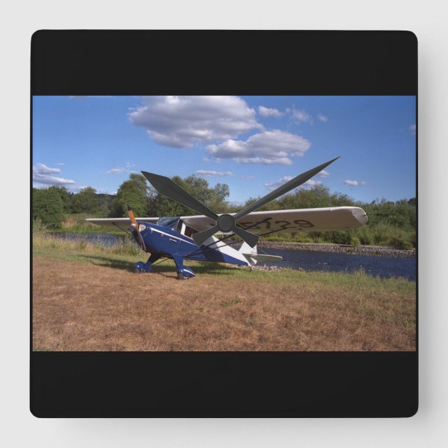 Relógio Quadrado Taylorcraft, BC-12D, aviação 1946_Classic (Frente)
