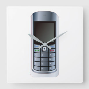 Relógio Quadrado Telefone celular