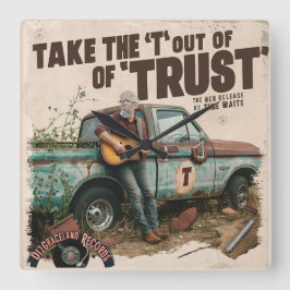 Relógio Quadrado Tempo Aguarda Nova Versão